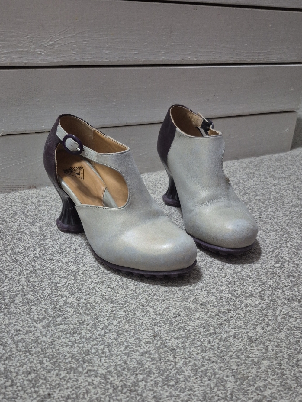John Fluevog Two-Tone Gray and Purple
